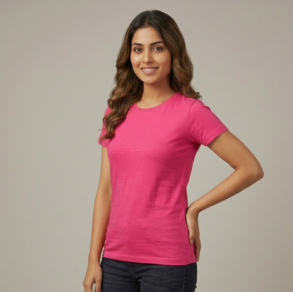 Quarkvibes Women Round Neck T-Shirts - Everyday Elegance Collection