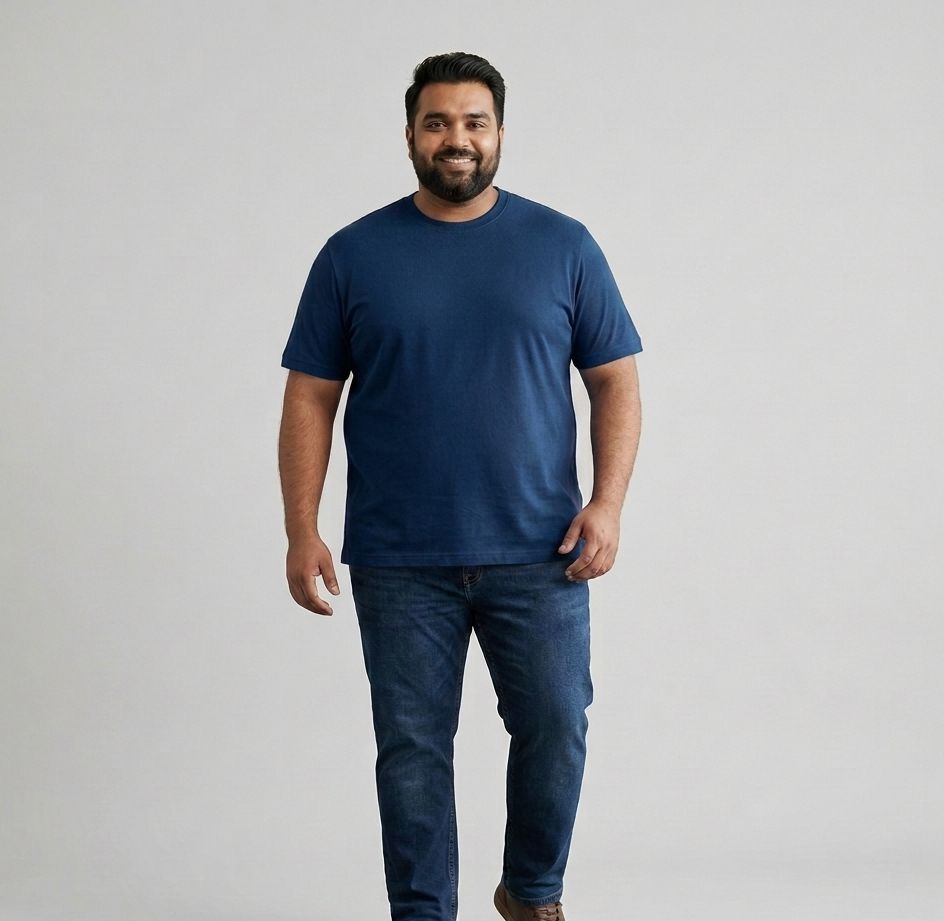 Quarkvibes Round Neck T Shirts - Plus Size Essential Tee Collection