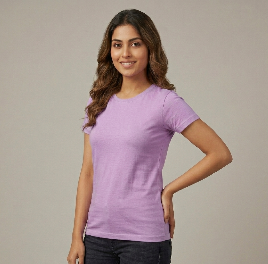 Quarkvibes Women Round Neck T-Shirts - Everyday Elegance Collection